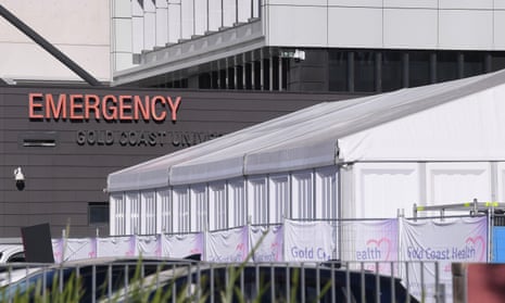 An exterior view of the Gold Coast University hospital, Brisbane, Australia