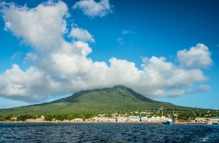 The island of Nevis in the Caribbean Sea.