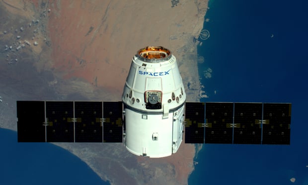 The SpaceX Dragon capsule.