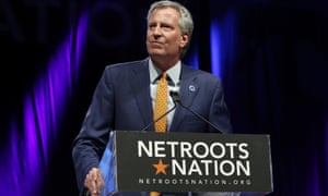 Bill de Blasio speaks at the Netroots Nation annual conference in New Orleans, Louisiana, on 4 August. 