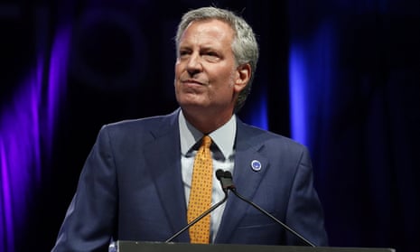 Bill de Blasio speaks at the Netroots Nation annual conference for political progressives in New Orleans, Louisiana, on 4 August 2018.
