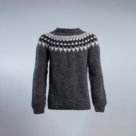 A product photo of an Icelandic Lopapeysa Wool Sweater