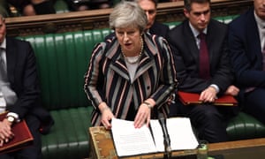 Theresa May gives a statement to the Commons