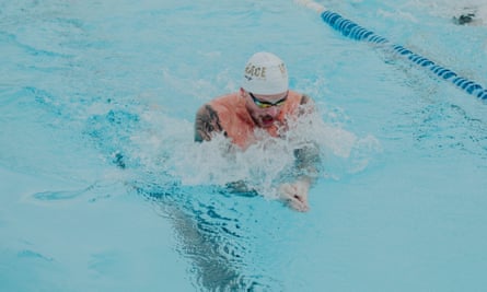Adam Peaty swims at a training camp in Tenerife