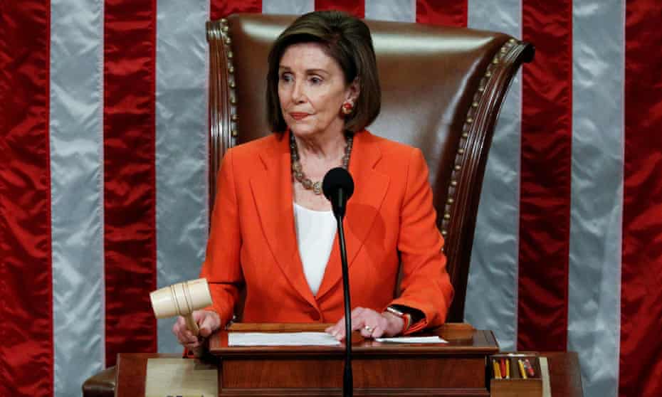 Pelosi, presiding over the vote, called it a ‘solemn occasion’ but said it was a necessary ‘step forward’ to establish the framework for the open hearings.