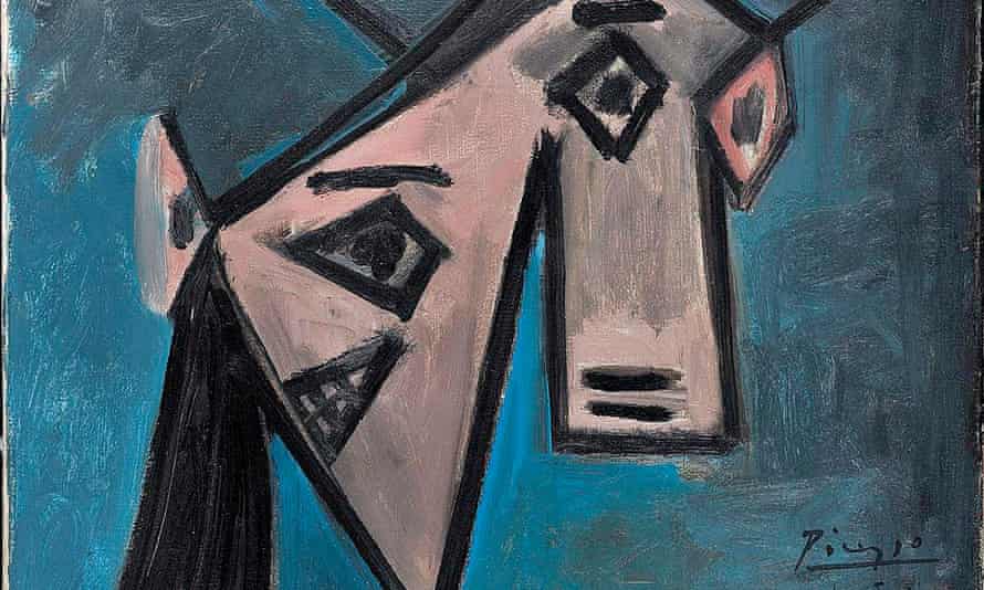 A detail of the 1939 female bust by Pablo Picasso