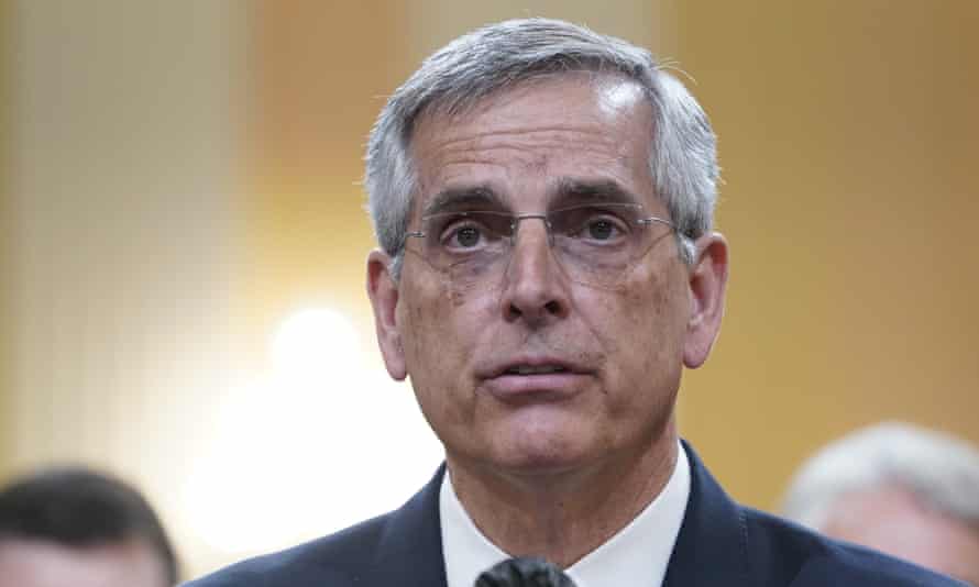 Brad Raffensperger, the Georgia secretary of state, testifies before the committee.