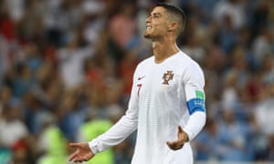 Cristiano Ronaldo shows his frustration during Portugal’s 2-1 defeat by Uruguay in the last 16 of the World Cup