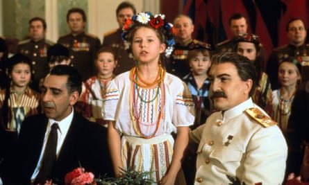 Roshan Seth, left, as Beria and Robert Duvall as Stalin in Ivan Passer’s film Stalin, 1992.