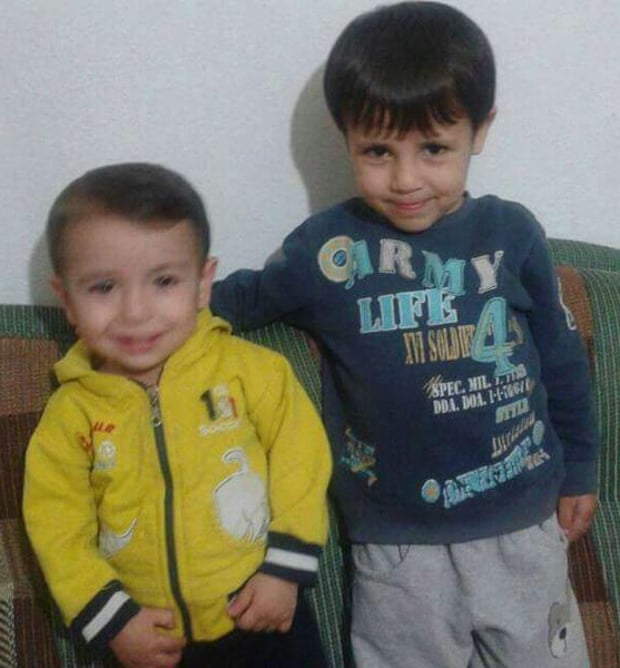 Alan Kurdi and his older brother, Galip.