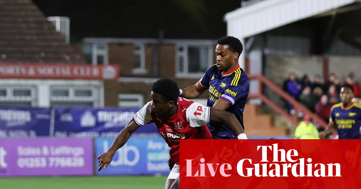 Fleetwood Town v Arsenal: Carabao Cup fourth round – live