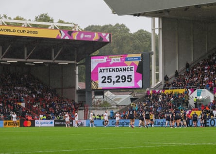The attendance figure is revealed for the England v Scotland Rugby World Cup quarter-final at Ashton Gate in Bristol