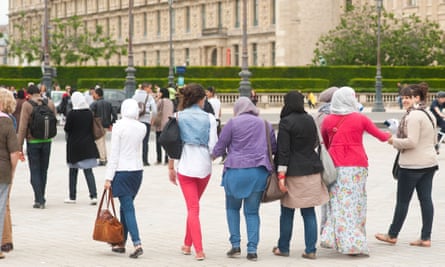 Women walking in Paris.