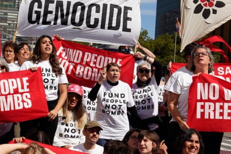 people protest outside