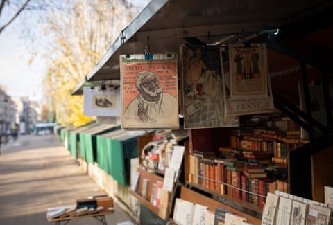 Book stalls along the river Seine in Paris