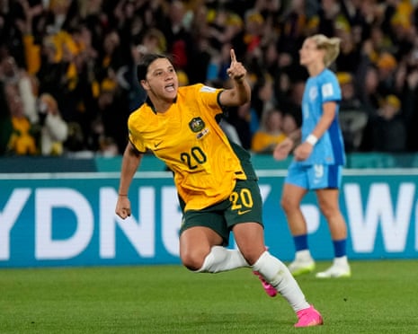 Sam Kerr em treinamento com o Chelsea.