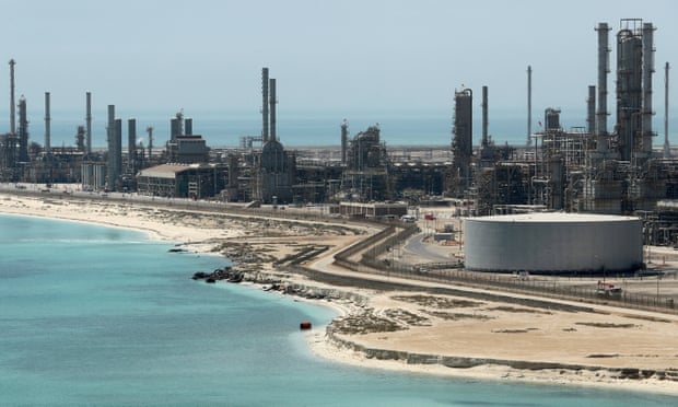 Aramco’s Ras Tanura oil refinery and oil terminal in Saudi Arabia.