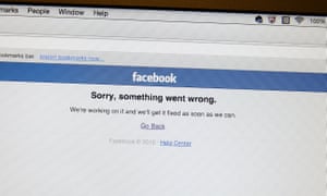 Facebook error message