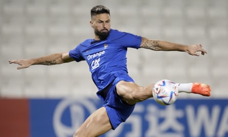 Olivier Giroud needs two goals to equal Thierry Henry’s France record of 51, and will get the chance in Qatar after Karim Benzema’s injury.