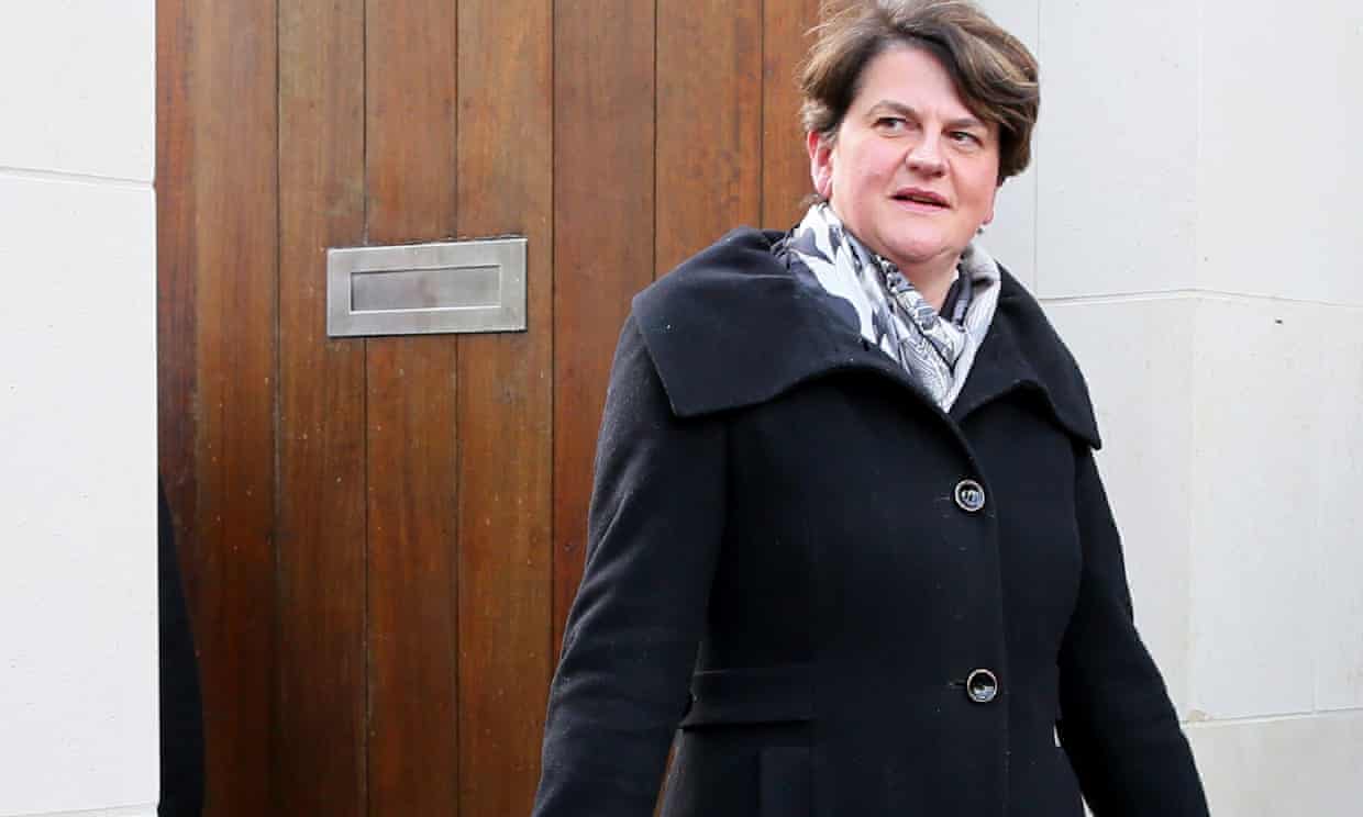 DUP leader Arlene Foster. Support from her party is critical if Theresa May is to get her deal through parliament.
