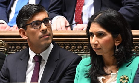 Rishi Sunak and Suella Braverman in the House of Commons