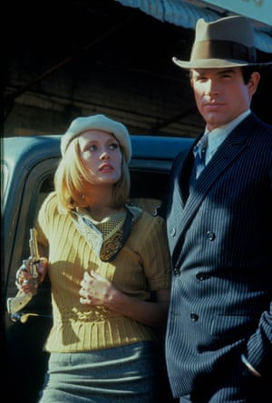 Faye Dunaway and Warren Beatty in Bonnie And Clyde, 1967.