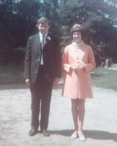 John and Doreen Chappell on their wedding day in 1969.