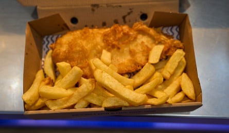 A box of fish and chips