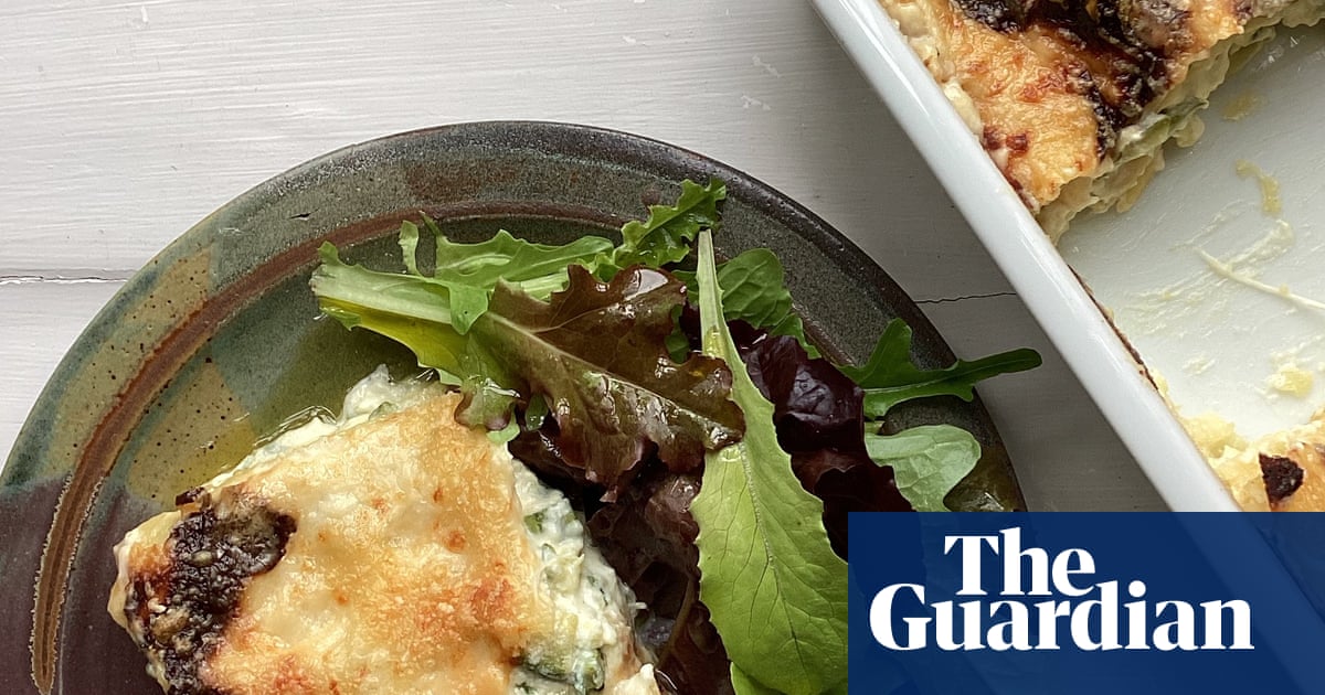Rachel Roddy’s recipe for lasagne with courgette and three cheeses