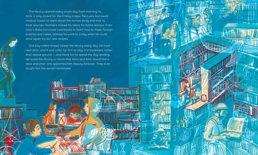 Nour’s Secret Library by Wafa’ Tarnowska, illustrated by Vali Mintzi.