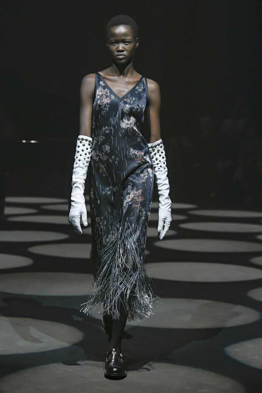A model in the House of Erdem show at London fashion week.