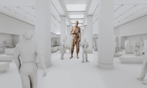 Artists impression of Marc Quinn sculpture in the Science Museum, London, UK.
