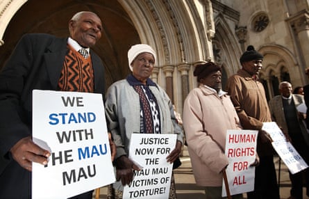 Kenyans protesting in London in 2011 over the Mau Mau uprising