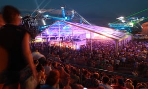 A crowd at Melt festival in Ferropolis in Gräfenhainichen, Germany