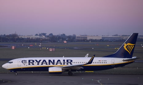 Ryanair aircraft at Dublin airport