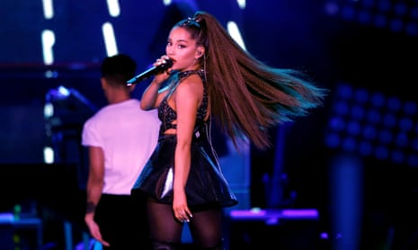 Ariana Grande, on stage in Los Angeles, November 2018.