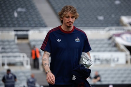 Nick Woltemade at St James’ Park before the visit of Brighton