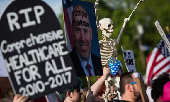 A town hall meeting held by Republican congressman Tom MacArthur
