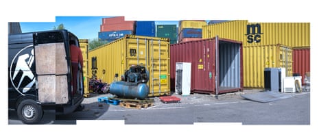 Shipping containers in Hamburg