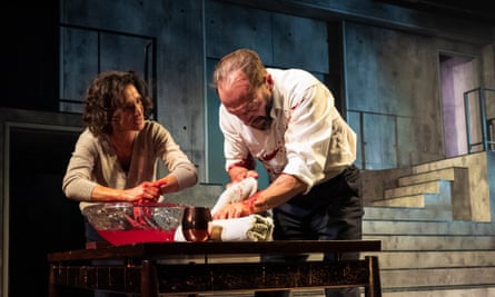 Ralph Fiennes and Indira Varma in Macbeth.