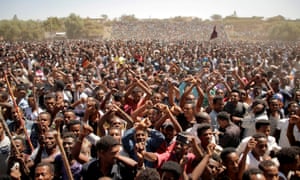 Supporters of Bekele Gerba