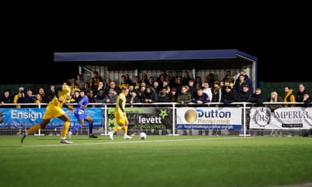 Maidstone supporters at Aveley.