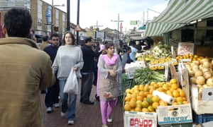 Busy streets in the London borough of Newham.