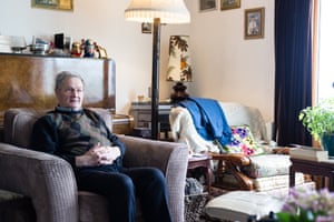 Kenny MacKay, the former postman, at home in Rhenigidale.