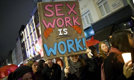 A march to end violence against sex workers. Many say online forums help vet potential clients and avoid dangerous situations.