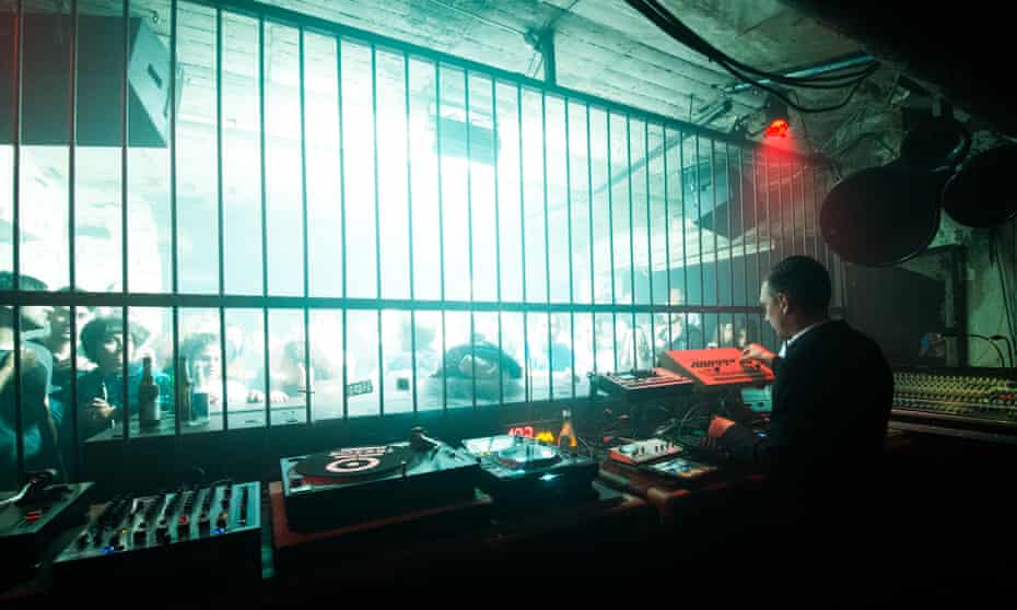 A DJ behind bars at Tresor