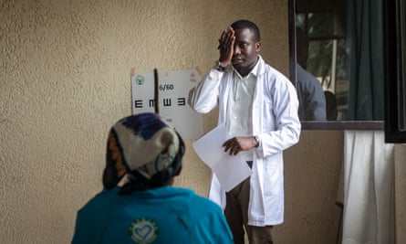An eye care clinic in Rwanda