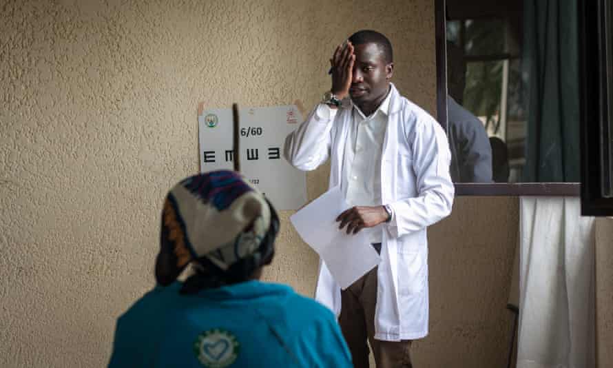 An eye care clinic in Rwanda