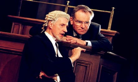Edward Petherbridge and Jeffrey Archer in The Accused at Theatre Royal Haymarket.