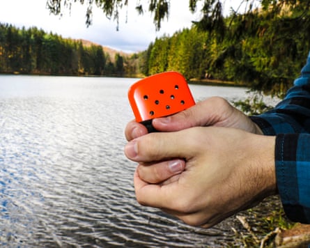 A radiator, for your hands … Zippo’s 12-hour refillable hand warmer.